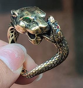 Yellow Gold Panther/Snake Ring