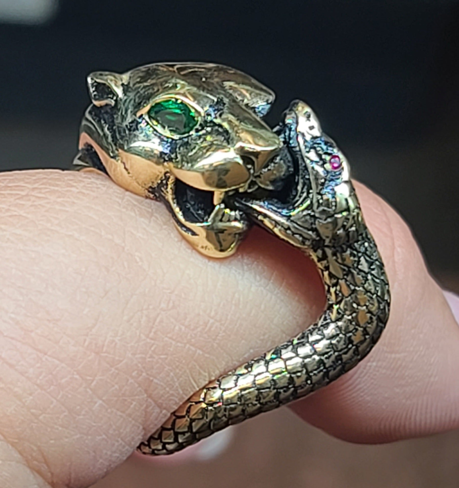 Yellow Gold Panther/Snake Ring