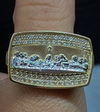 Load image into Gallery viewer, Yellow Gold Rectangular Ring with The Last Supper