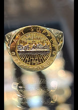 Load image into Gallery viewer, Yellow Gold Small Circular Ring with The Last Supper