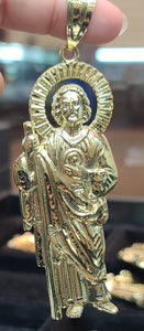 Medium Yellow Gold San Judas Pendant