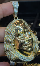 Load image into Gallery viewer, Yellow Gold Benjamin Franklin Pendant with CZs