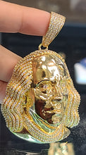 Load image into Gallery viewer, Yellow Gold Benjamin Franklin Pendant with CZs