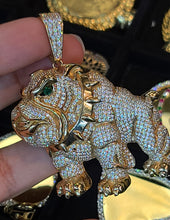 Load image into Gallery viewer, Rose Gold Bulldog Pendant with CZs