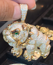 Load image into Gallery viewer, Rose Gold Bulldog Pendant with CZs