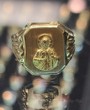 Load image into Gallery viewer, Yellow Gold Square Ring with St. Jude