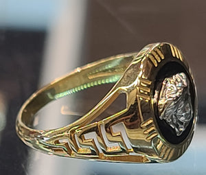 Yellow Gold Ring With Medusa Face