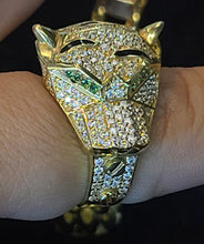 Load image into Gallery viewer, Yellow Gold Tiger Ring with CZs