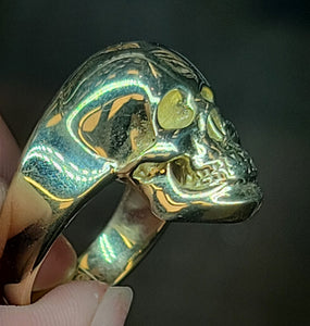 Yellow Gold Skull Ring
