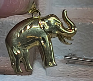 Yellow Gold Elephant Pendant