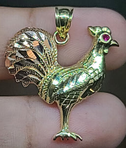 Yellow Gold Roster Pendant
