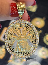 Load image into Gallery viewer, Yellow Gold Apache Pendant with CZs