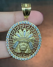 Load image into Gallery viewer, Yellow Gold Apache Pendant with CZs
