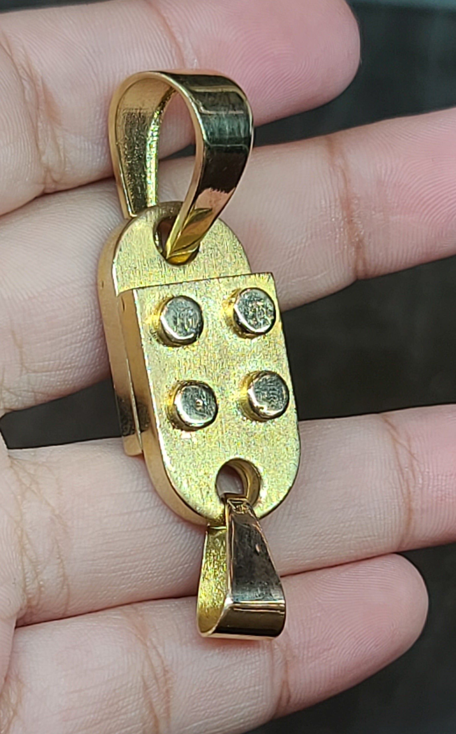 Yellow Gold Lego Pendant