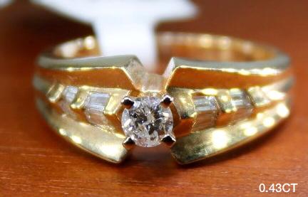 0.43 Ct Diamond Ring 14K solid gold