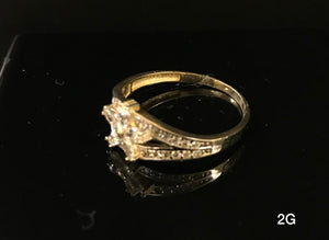 Flower ring 10K Solid Gold