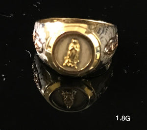 Virgin Mary ring 10K solid gold