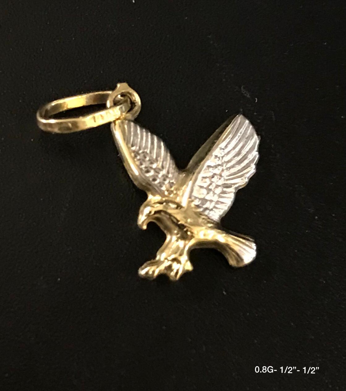 Eagle pendant 10K solid gold