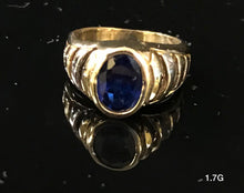 Load image into Gallery viewer, Blue Gemstone Ring 10k solid gold