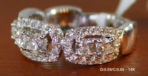 1.24 Ct tcw Women's Diamond Ring 14K white gold