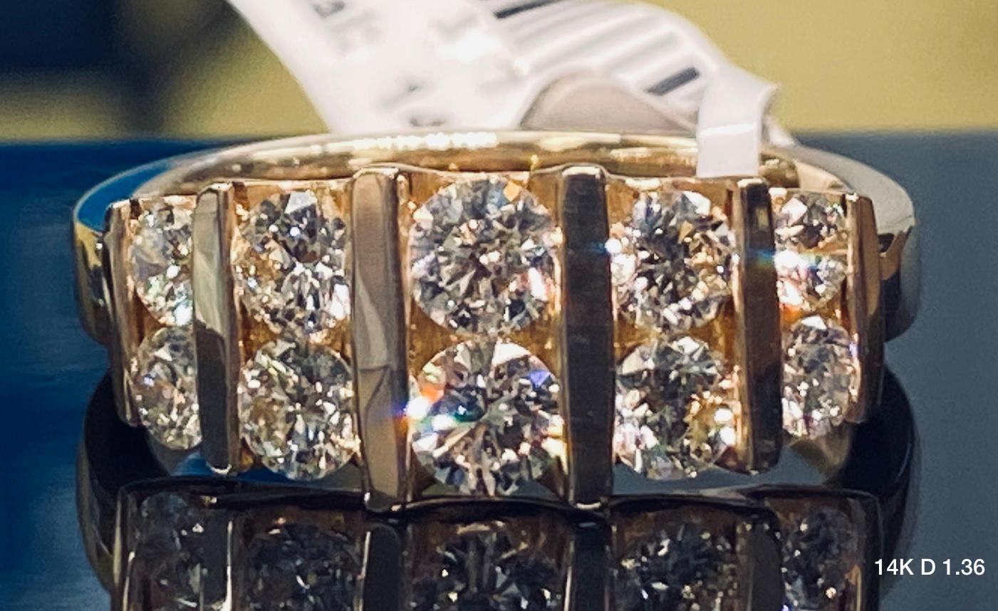 1.36 Ct Diamond Ring 14K solid gold