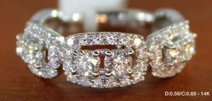 1.24 Ct tcw Women's Diamond Ring 14K white gold