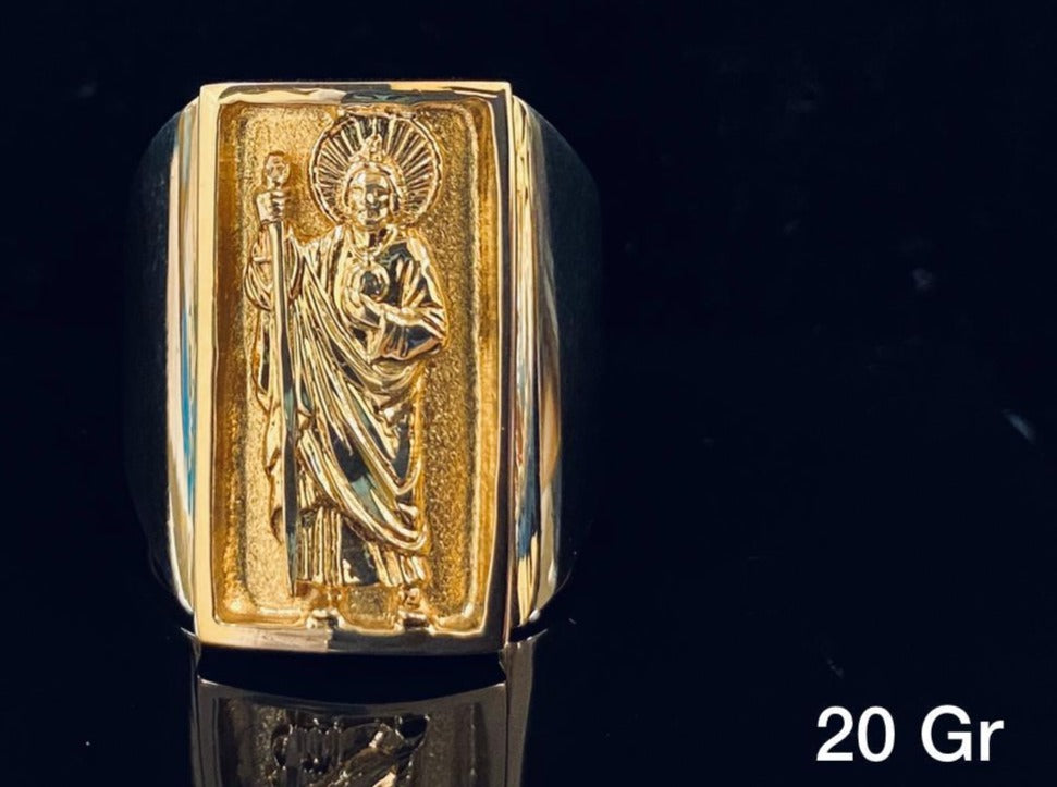 Solid 10k Gold San Judas Ring