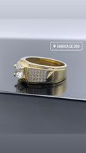 Load image into Gallery viewer, Yellow gold silver stone ring