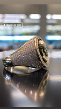 Load image into Gallery viewer, Gold Jesus Ring with CZS