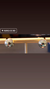 Gold disco ball earrings