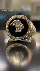 Gold Eagle Ring with CZS