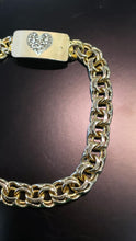 Load image into Gallery viewer, Chinese fabric bracelet with an engraved heart.