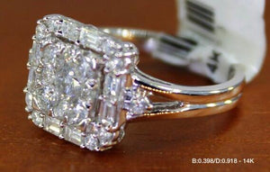 1.316 Ct tcw Women's Diamond Ring 14K white gold