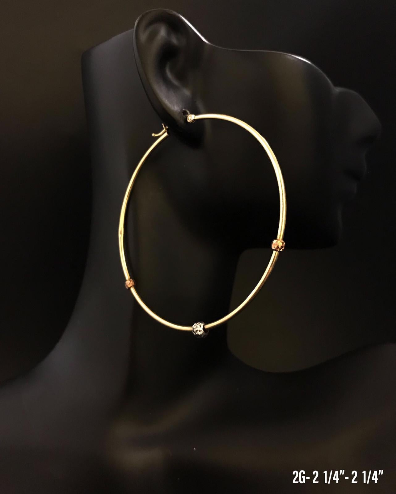 Large Hoop earrings 10K solid gold