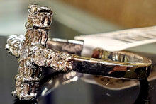Load image into Gallery viewer, .48Ct 14k White Gold Women&#39;s Cross Diamond Ring