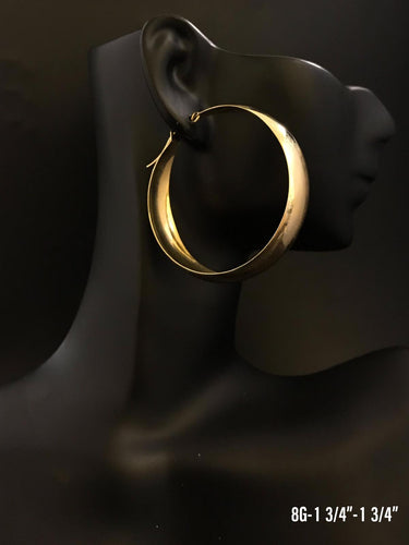 Hoop earrings 10K solid gold