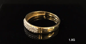 Classic Ring with stones 10K solid gold