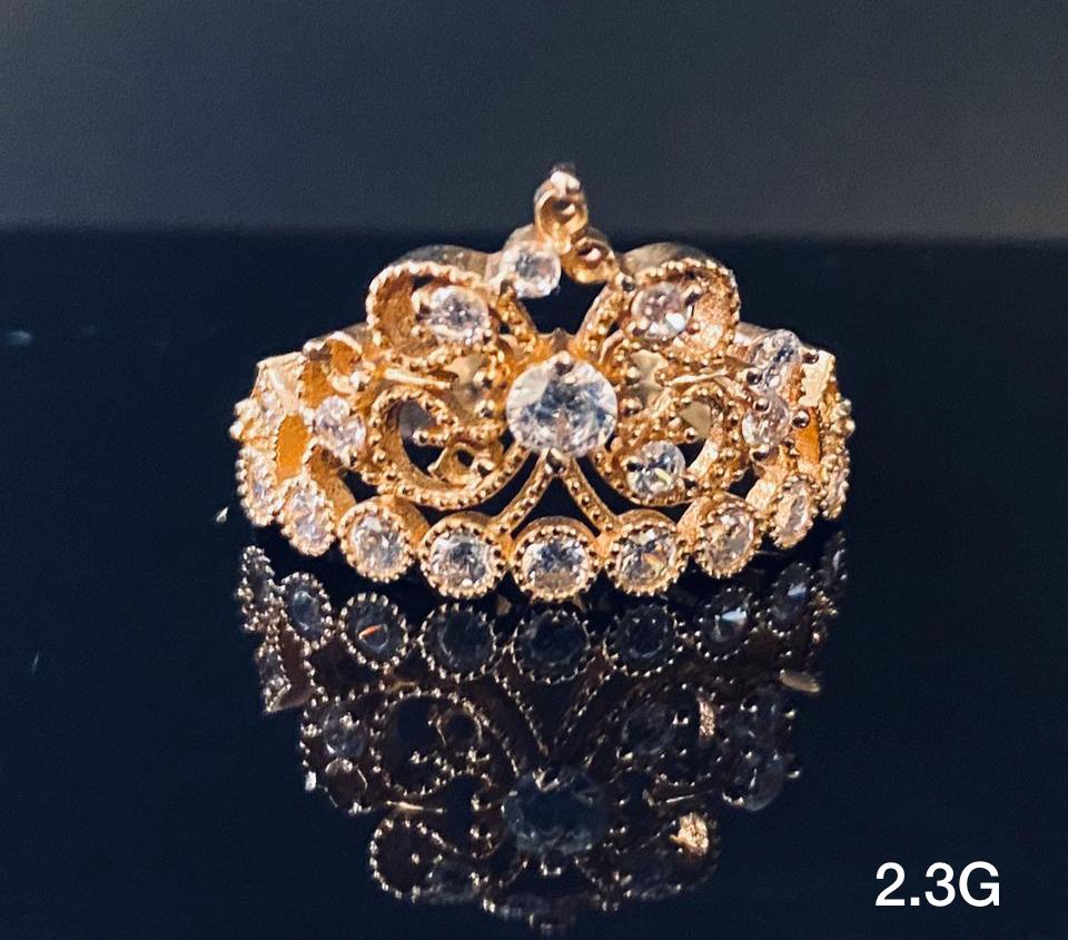 Princess ring 10K Solid Gold