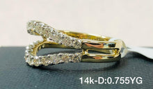 Load image into Gallery viewer, .75CT Open Pave Diamond Ring In 14K Yellow Gold