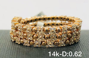 .62Ct Flexible 14K Rose Gold Diamond Ring