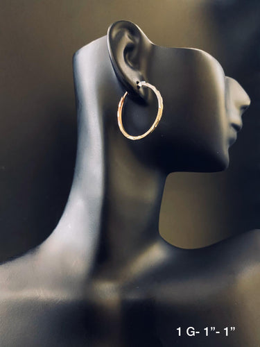 Hoop earrings 10K solid gold