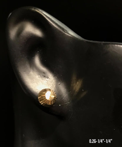 Classic textured ball stud earrings 10K solid gold
