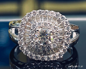 1.35 Ct Diamond Ring 14K Solid Gold