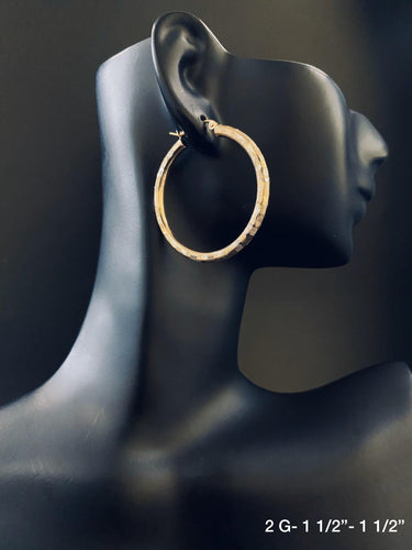 Hoop earrings 10K solid gold