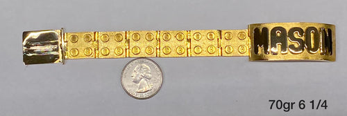 Unique 10k Yellow Gold Toy Inspired Custom Bracelet