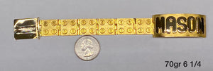 Unique 10k Yellow Gold Toy Inspired Custom Bracelet