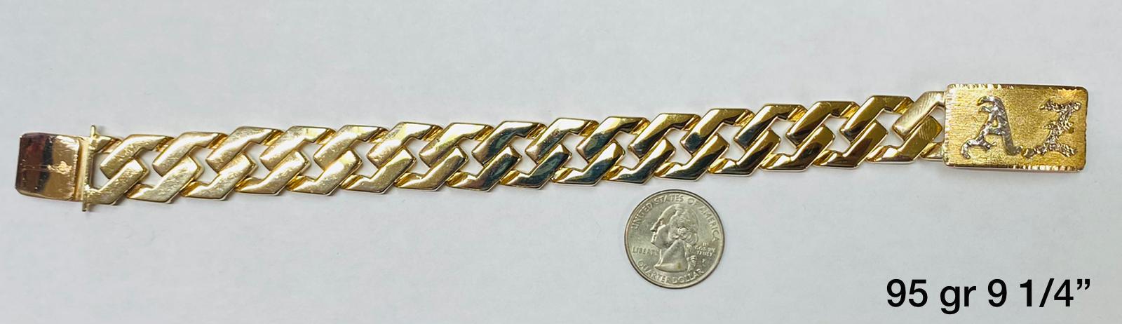 10k Or 14k Solid Gold Distinctive Cuban Link Bracelets