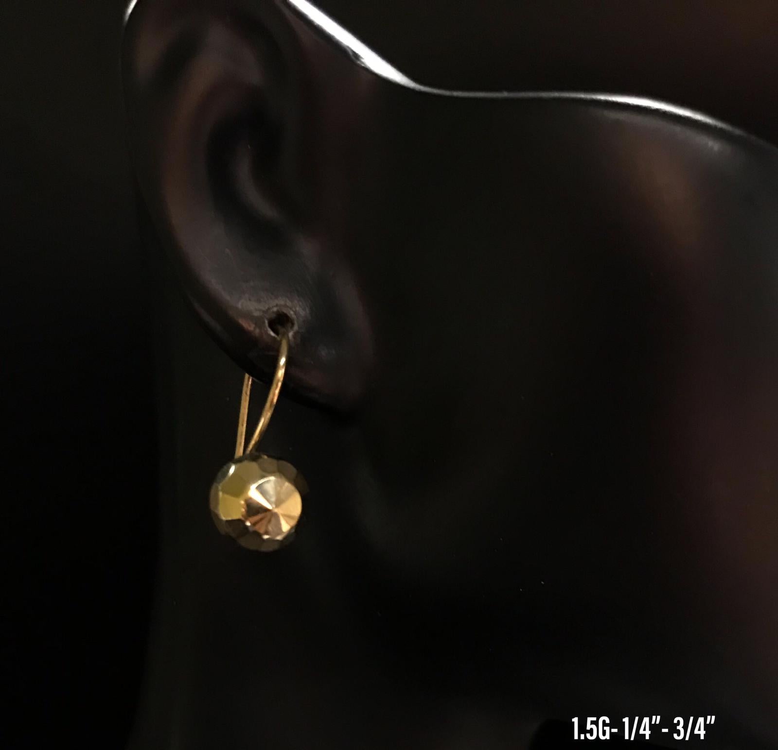 Classic ball earrings 10K solid gold