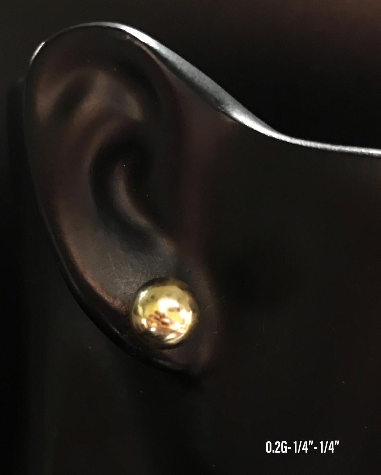 Classic ball stud earrings 10K solid gold