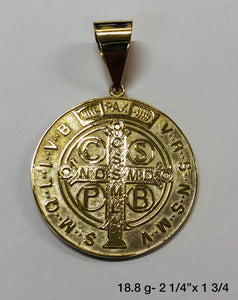 10k Gold Saint Benedict Pendant